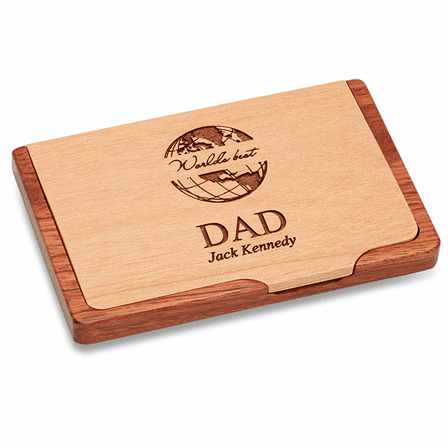 World's Best Dad  Pocket/Desktop Business Card Holder