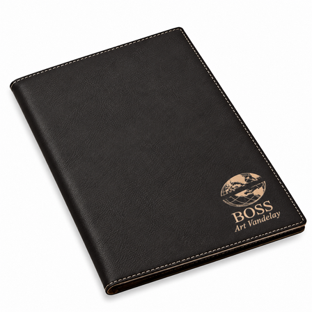 World's Best Mom Black Leatherette Mini Portfolio