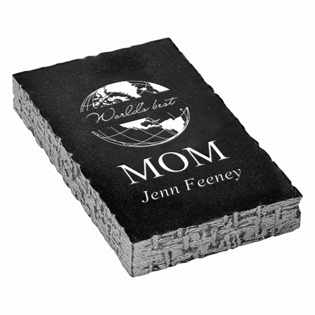 World's Best Mom Black Marble Paperweight