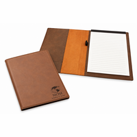 World's Best Mom Brown Leatherette Mini Portfolio