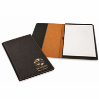 World's Best Teacher Black Leatherette Portfolio & Pad Holder