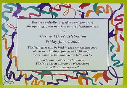 Oversized Invitation