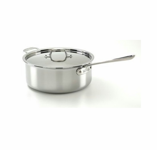 * All-Clad Stainless 6-Quart Deep Saute Pot with Lid (4206)