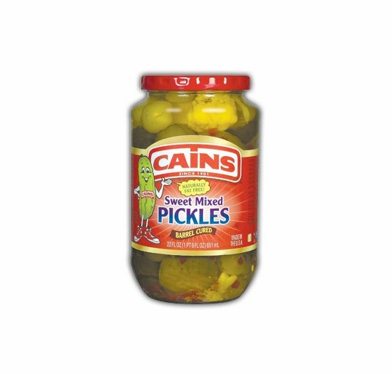 Cains Sweet Mixed Pickles 22 oz.