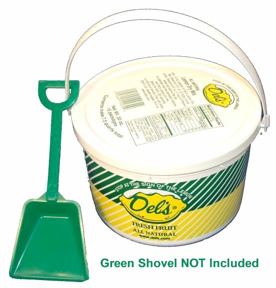 Del's Frozen Lemonade Beverage Mix 15packets in 1/2 Gallon Bucket