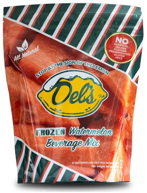 Del's Lemonade All Natural Frozen Lemonade Mix - 8 Packet Pouch From Rhode Island