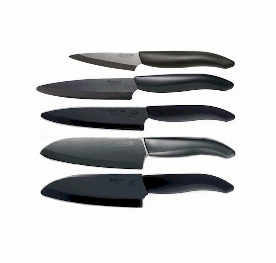 Kyocera 5 Piece FK Black Bladed Easy Grip Knife Set
