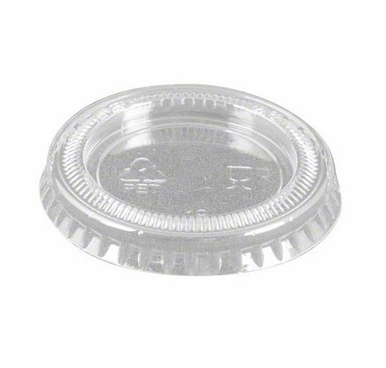 Lids for 2 oz. Portion Cups Plastic, Clear 4/125 ct. (500 Total)
