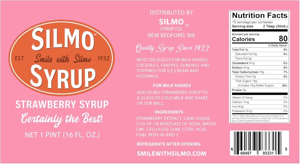 Silmo Strawberry Syrup 16 oz.