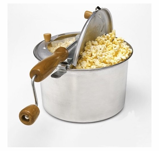 WhirleyPop Stovetop Popcorn Popper Original Silver