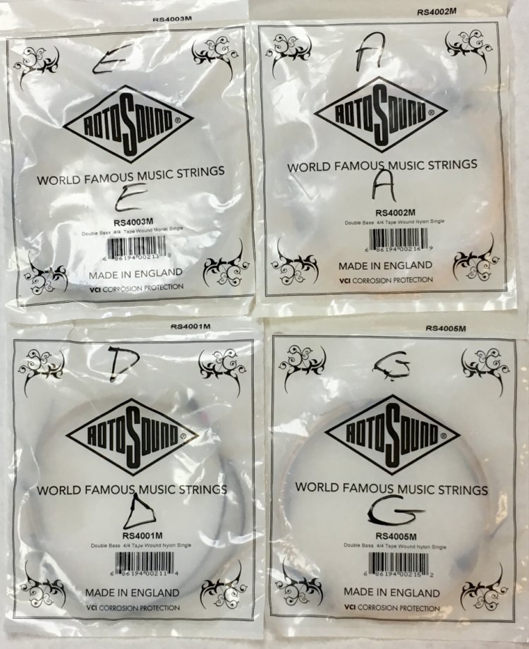 Rotosound Upright Bass Strings for Double Bass Slap or Pluck
