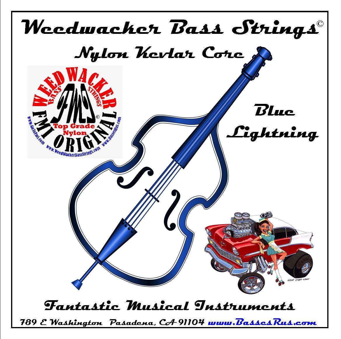 Weedwacker Upright Double Bass Strings for Rockabilly Many Colors