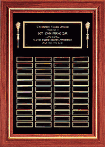 48 Plate Walnut Frame Plaque