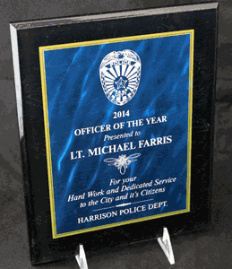 Acrylic Marble Police Department Plaque