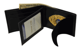  Dress Leather Single ID Wallet w/cc Slots - Notepad Style