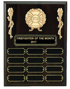 Fire Department 12 Plate Plaque