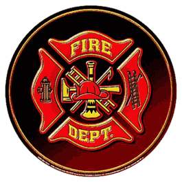Fire Department Emblem Embossed Metal Sign