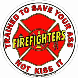Firefighters Trained To Save Decal