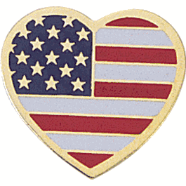 Heart Flag Pin
