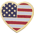 Heart Flag Pin