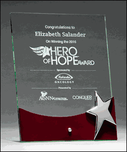High Gloss Rosewood Glass Award