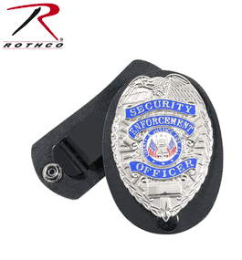 Leather Clip On Badge Holder