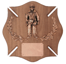 Maltese Cross Fireman Plaque