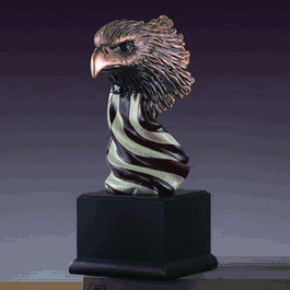 Patriotic Eagle Head Award Trophy (3 sizes) 