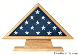 Pedestal Flag Display Case For Ceremonial Sized Flag