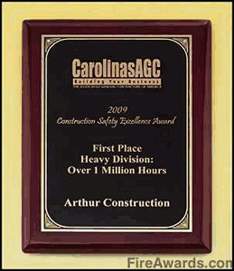 Rosewood Piano Finished Plaque With Leaf Corners