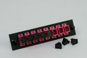 ADAPTER PANEL, <BR> SC SIMPLEX, <BR> MULTIMODE OM4, <BR> VIOLET, 8-SIMPLEX, 8-FIBER