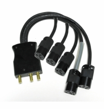 100a Stage Pin Male to (5) 20a Edison Splitter