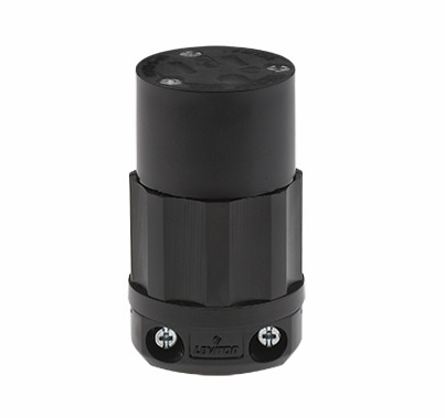 15A Female Edison Connector Black Leviton