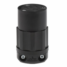 15A Female Edison Connector Black Leviton