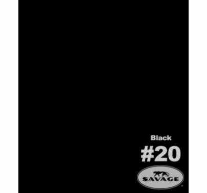 20 Super Black Savage Seamless Paper 53"x12yds