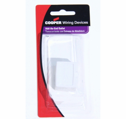 Add a Tap End of Line Electrical Connector, White, for Zip Cord 18/2