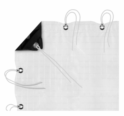 Advantage 12x12 Griffolyn White/Black T55  w/Bag  M1212.07