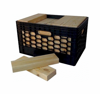 Advantage Short Wood Cribbing 2x4x11 3/4"  (35) Pieces in Milk Crate