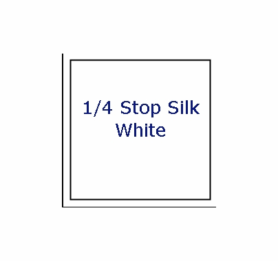 American 8x8 Quarter Stop White Silk Imitation  QBF108W