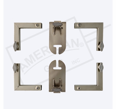 American Grip 12x12' Frame (4) 12' x 1" Sq Alum, 4 Corners & 2 Removable Ear Sliders