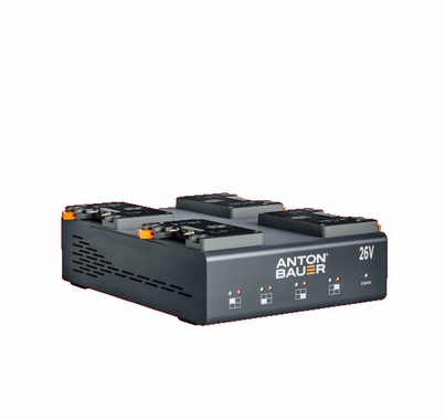 Anton Bauer Dionic 26V / 14V LP4 Quad Gold Mount Plus Charger