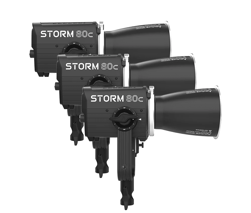 Aputure STORM 80c 3-Light Kit - Complete Portable Lighting