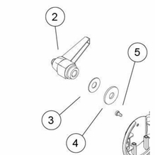 Arri M18 HMI Yoke / Stirup Tilt Lock Handle 