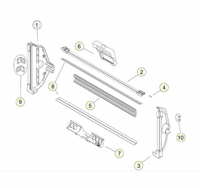 Arri Skypanel S60 Connector Housing Blue/Silver with Screws #7