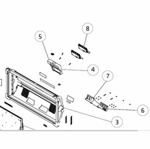 Arri SkyPanel S60 / S30  Rear Handle Part Blue / Silver Part #5