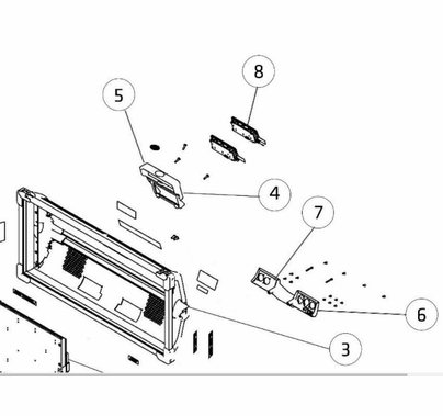 Arri SkyPanel S60 / S30  Rear Handle Part Blue / Silver Part #5