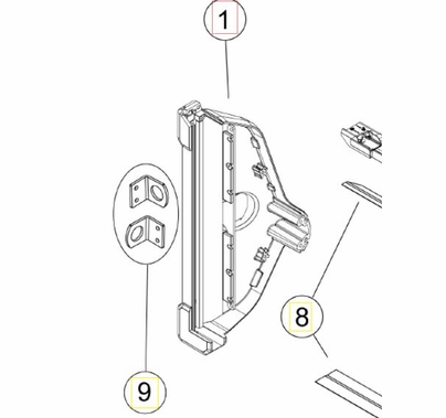 Arri SkyPanel S60 Side Right Blue/Silver with Screws #1