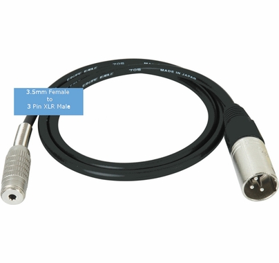 Audio Adapter Cable Mini 3.5mm Female to 3 Pin XLR Male 1.5'