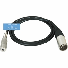 Audio Adapter Cable Mini 3.5mm Female to 3 Pin XLR Male 1.5'