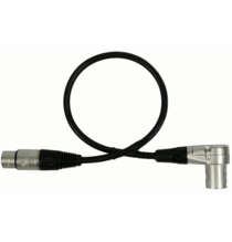 Audio Cable Right Angle XLR Male to XLR Female 1.5ft.